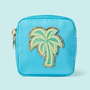 NWT Palm Tree Patch Mini Square Pouch - Stoney Clover Lane x Target Blue